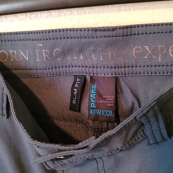 Men’s PrAna Bluish/Gray Slim Fit Pants Size 40Wx32L - Picture 2 of 3